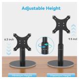 Almoz Desk Stand for Echo Show 21, Echo Show 15 (All Generations), Raises Up to 9.5 from Desk, Tilt and Swivel Mount for Alexa Echo Show 21, No Tools Required, Stable Centered Rod Design (UP-Blcak)