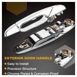 Exterior Chrome Door Handle Front Left Driver Side | Replacement for 2007-2013 Chevy Silverado Suburban Tahoe Avalanche GMC Sierra Yukon Cadillac Escalade | Replaces# 20828258, 22738721, 25960525