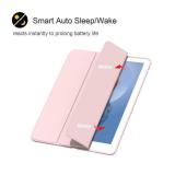 Divufus Case for iPad Air 2 (2nd Generation) 9.7 Inch, Lightweight Slim Auto Sleep/Wake Trifold Stand Smart Cover, Soft TPU Case for iPad Air 2nd Gen(2014 Released), Pink