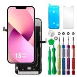 Ace Tech Cellular LCD Screen Replacement for iPhone 13 Pro Max (A2484, A2641, A2644, A2645, A2643) 6.7 inch Touch Screen Display Digitizer Frame Assembly W/Repair Kit + Tempered Glass + Adhesive