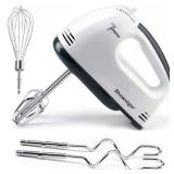 Showvigor Electric Hand mixer - 7 Adjustable Speed 180W Handheld Mixer Electric Whisk with 5 Stainless Steel Accessories, Turbo Boost/Self-Control Speed + Eject Button Food Beater for Cakes Eggs
