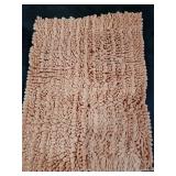 Arotive Luxury Chenille Bathroom Rug Mat, Extra Soft Thick Absorbent Shaggy Bath Rugs, Non-Slip Machine Wash Dry, Plush Bath Mats for Bathroom, Shower and Tub, 24x16, Peach
