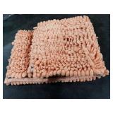 Arotive Luxury Chenille Bathroom Rug Mat, Extra Soft Thick Absorbent Shaggy Bath Rugs, Non-Slip Machine Wash Dry, Plush Bath Mats for Bathroom, Shower and Tub, 24x16, Peach