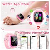 cjc 4G Smart Watch for Kids with GPS Tracker, Globally Applicable, Texting and Calling, Kids Watch for Ages 4-12 - Includes Video Call, Chat, SOS Alerts, App - Fun & Educational Birthday Gift Idea