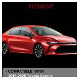 Driver Side Mirror Compatible with 2020-2025 Toyota Corolla 7Pins with Power Glass Heated Manual Folding blind spot monitoring with turn signal Black Left Side View Mirrors Replace TO1320395