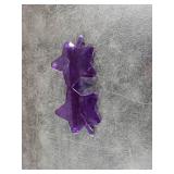 Coufce 2 Pcs Star Shape Sunglasses Transparent Rimless Sunglasses Ideal for Bachelorette Parties, Photo Booth Props Trendy Eyewear for Fun Events and Cute Outfits(Purple, Red)