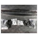 Curtain Rods for Windows 2 Pack 36-48 inch, 5/8 inch Matte Black Curtain Rod with Brackets Adjustable by Splicing for Bedroom Kitchen Study Living Room