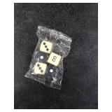 Amerous Wooden Checkers Pieces Nature Wood Backgammon Pieces with Drawstring Bag, 5 Dice Included