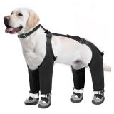 Dog Suspender Boots, Waterproof Dog Rain Boots, Puppy Snow Shoes for Winter, Anti Dirt Pants with Shoes, Adjustable Suspender Pants for Outdoor Walking & Paw Protectors