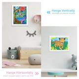 Pack of 1 Kids Art Frames, 9x12 Front Opening Kids Artwork Frames Changeable, White Artwork Display Storage Frame for Wall, Holds 50 Pcs, for 3D Picture, Crafts, Children Drawing, Hanging Art, Portfol