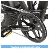 Bike Crankset for Ebike: 48T/52T Universal Bike Crankset Set Double Chain Cover 170mm Aluminium Alloy Arm for Single Speed and 6/7/8 Speeds Electric Bikes, Fat Tire Bike (Crank Removal Tool Included)