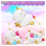 KMUYSL Toys for Girls Ages 0 1 2 3 4 5 6 7 8+ Years - Unicorn Mommy Stuffed Animal with 4 Baby Unicorns in Her Tummy, Soft Unicorn Plush Toys Set, Christmas Birthday Gifts for Baby, Toddler, Kids