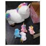 KMUYSL Toys for Girls Ages 0 1 2 3 4 5 6 7 8+ Years - Unicorn Mommy Stuffed Animal with 4 Baby Unicorns in Her Tummy, Soft Unicorn Plush Toys Set, Christmas Birthday Gifts for Baby, Toddler, Kids