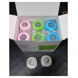 Matyz 6-PACK Breast Milk Storage Bottles (8 Ounce, 3 Colors) - Wide Neck Breastmilk Collection and Storage Bottle - Formula Storage Bottles Compatible With Medela Avent Spectra Pumps