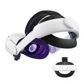 KIWI design K2 Comfort Head Strap Accessories Compatible with Oculus/Meta Quest 2, Elite Strap Replacement for Enhanced Support of VR Headset, NOT for Meta Quest 3/3S