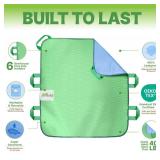 Absorbent Positioning Bed Pads for Elderly with 6 Handles 34x36- Washable Waterproof Incontinence Draw Sheets - Reusable Bed Mobility Under Pads for Seniors Disabled & Bedridden Patients-Fast-Drying