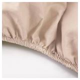 NHNHN Fitted Sheet-Deep Pockets-Soft Microfiber-Easy Care-Shrinkage and Fade Resistant-Fitted Sheets Queen Size for Girl Woman Teens Kids-Only 1 Fitted Sheet Queen Beige