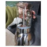 Coffee Gator 9 Cup Moka Pot, 15oz Stovetop Espresso Maker for Italian Coffee, Transparent Glass & Stainless Steel Design, Silver, 450ml