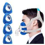 4-Pack CPAP Mask Liners Compatible with F20 F10 and Most Full Face Masks, Bamboo Fiber CPAP Mask Cushions, Comfortable & Snug Fit (Blue)