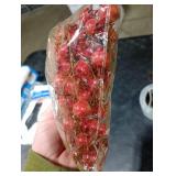 RAYNAG Mini Artificial Pomegranate Fake Fruit Berry Stamen Christmas Party Decor DIY Craft,Red