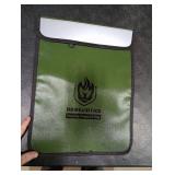 Upgraded Two Pockets Fireproof Document Bag (2000), andyer 15 x 11 Waterproof Fireproof Money Bag for Cash with Zipper, Important Document Storage Organizer for Valuables, Legal Documents Safe