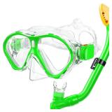 Gintenco Kids Snorkel Set, Diving Mask for Children as Unisex Kids Swimming Goggles, Anti-Fog Diving Mask and Dry Top Snorkel Combo Set for Junior and Youth PURPLE