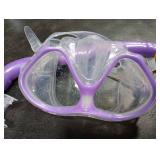 Gintenco Kids Snorkel Set, Diving Mask for Children as Unisex Kids Swimming Goggles, Anti-Fog Diving Mask and Dry Top Snorkel Combo Set for Junior and Youth PURPLE