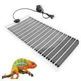KABASI Reptile Heat Mats, 2nd-Gen 25W 16.5x8.7 inch Non-Adhesive Reptile Heating Pad with Temperature Adjustment, Waterproof Under Tank Terrarium Heating Mat for Tortoise Snakes