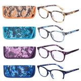 EYEGUARD Reading Glasses 4 Pack Quality Fashion Colorful Readers for Women +5.00