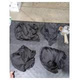 Wolkemer 4PCS 24x43 Inch Black Round Cocktail Tablecloth Fitted Highboy Stretch Cocktail Table Cover for Banquet Bar Party Pub Wedding Indoor Outdoor