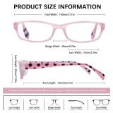 MAEOWN 5 Pack Reading Glasses for Women, Blue Light Blocking Computer Readers, Ease Blurry Vision Dry Eyes Anti UV Glare (Multicolor, 4.5, x)