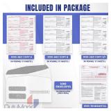 1099 NEC Tax Forms 2025 with Envelopes, 4 Part 15 Pack Tax Forms Kit and 15 Self-Seal Envelopes Great for QuickBooks and Accounting Software, Value Pack for Business - Made in The USA - 15-Pack