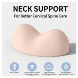 Small Cervical Neck Pillow,Dual-Ball Neck Cervical Pain Pressure Relief Pillow,Soft Premium Memory Foam Contour Support Pillows,Neck Shoulder Relaxer - Breathable Smooth Washable Pillowcase (Pink)