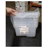 Plastic Storage Bins with Lids 6pk