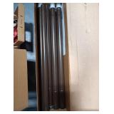 KAMANINA Bronze Curtain Rod for Windows 66 to 120 Inch (5.5-10ft), 1 Inch Heavy Duty Curtain Rods 32 to 120, Long Decorative Single Drapery Rods, Twisted Cage End