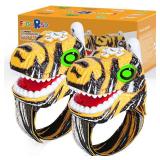 Fygurso Walkie Talkies for Kids 2 Packs, Kids Toys for Boys Girls Aged 3 to 8 Years Old for Outdoor Adventure, Camping, Halloween, Christmas, Birthday Gifts (Yellow, Dinosaur)