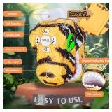 Fygurso Walkie Talkies for Kids 2 Packs, Kids Toys for Boys Girls Aged 3 to 8 Years Old for Outdoor Adventure, Camping, Halloween, Christmas, Birthday Gifts (Yellow, Dinosaur)