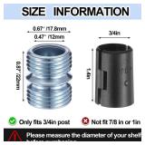 Otoolling 3/4 Wire Shelving Shelf Lock Clips and Pole Butt Connectors for 3/4inch /19.1mm Metal Rack Unit Replacement 4 Pcs Metal Rack Connectors & 18 Pairs Shelf Clips Accessories