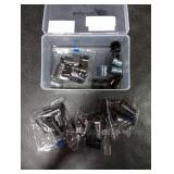 Otoolling 3/4 Wire Shelving Shelf Lock Clips and Pole Butt Connectors for 3/4inch /19.1mm Metal Rack Unit Replacement 4 Pcs Metal Rack Connectors & 18 Pairs Shelf Clips Accessories