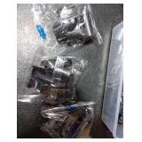 Otoolling 3/4 Wire Shelving Shelf Lock Clips and Pole Butt Connectors for 3/4inch /19.1mm Metal Rack Unit Replacement 4 Pcs Metal Rack Connectors & 18 Pairs Shelf Clips Accessories