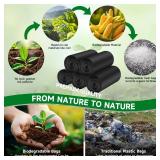 Small Bathroom Trash Bags 2 Gallon - Black Mini Garbage Bags With Handle Biodegradable Compostable 100 Count Kitchen Office Car Little Waste Basket Unscented Tiny Liners Strong Thick Chenyucheng