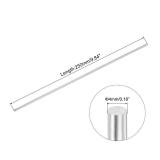 uxcell 4mmx250mm 304 Stainless Steel Solid Round Rod for DIY Crafts - 9pcs
