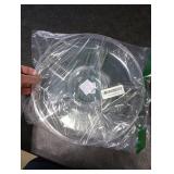Plasticpro 6 Sectional Round Plastic Serving Tray/Platters Clear Pack of 2