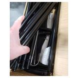 Wedding Welcome Sign Stand, Welcome to our Wedding Sign Holder, Black Easel Stand for Sign Poster With Design Bundle & Ground Stakes & Leather Sign Hanging Straps, Linen Sign Stand for Wedding Decor