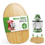 GuanQiao Food-Grade Bamboo Slider for KitchenAid 4.5-5 Qt Tilt Head Stand Mixer, Appliance Sliding Mat for Kitchenaid Artisan, Kitchen Countertop Storage Accessories Mixer Moving Tray Attachments