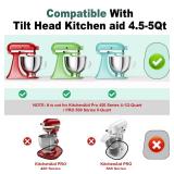 GuanQiao Food-Grade Bamboo Slider for KitchenAid 4.5-5 Qt Tilt Head Stand Mixer, Appliance Sliding Mat for Kitchenaid Artisan, Kitchen Countertop Storage Accessories Mixer Moving Tray Attachments