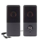 ROSON Computer Speaker, Compact Size Speaker with Headphone Jack, Enhanced Bass and Volume Control, Stereo 2.0 USB Powered 3.5mm Aux Multimedia Speakers for Laptop/Desktop/Tablets/Phone