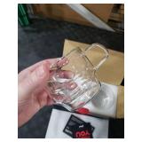 glastal 12 oz Latte Macchiato Glasses, Double-Walled Coffee Glasses, Set of 2, Glass Stackable Coffee Cups, Tea Glasses with Handle for Cappuccino, Tea, Milk, Gifts for Women Friends New Home Gift