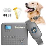 Wireless Dog Fence & Training Collar 2-in-1 | 500 ft Adjustable Boundary | Beep/Vibrate/Static 1-9 Levels | IPX7 Waterproof Receiver | Rechargeable | 10 Flags for Medium & Large Dogs | 15-77 l