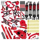 BRCatWPark RC Upgrades Part for 1/10 Big Rock 3S BLX,1/8 Typhon 3S BLX,A-Arm,Shocks,Caster Blocks,Steering Blocks,Stub Axle Carriers,Links,Gearbox,Drive Shaft Axles,Support,Steering,Spline,Red